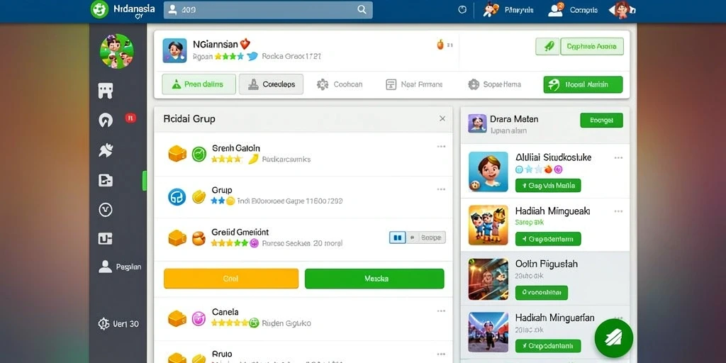 Screenshot menunjukkan antarmuka permainan yang menarik.