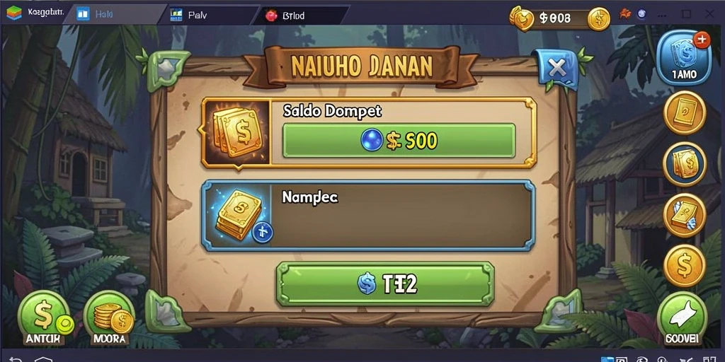 Tampilan menu permainan yang menarik dan mudah dinavigasi.