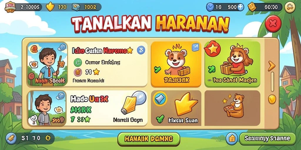 Screenshot menampilkan karakter utama di hutan lebat.