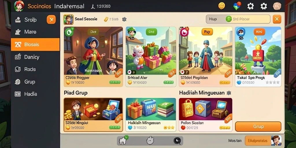 Antarmuka pengguna LUCK365 yang ramah dan menarik.