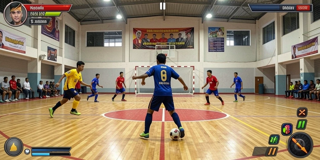 Tampilan utama dengan karakter yang menarik.