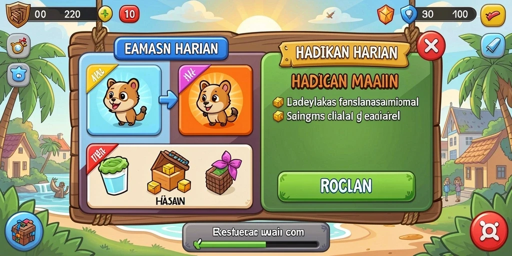 Tampilan karakter utama yang keren di petualangan pertama.